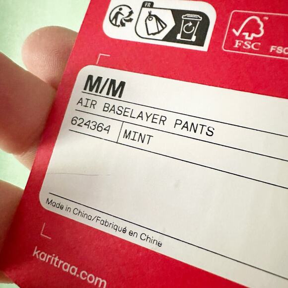 Kari Traa Air Base Layer Pant Mint Ankle Pattern Leggings women's size medium - Picture 6 of 14